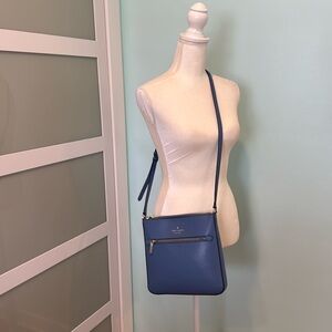 Kate Spade Blue n gold Crossbody Bag EUC